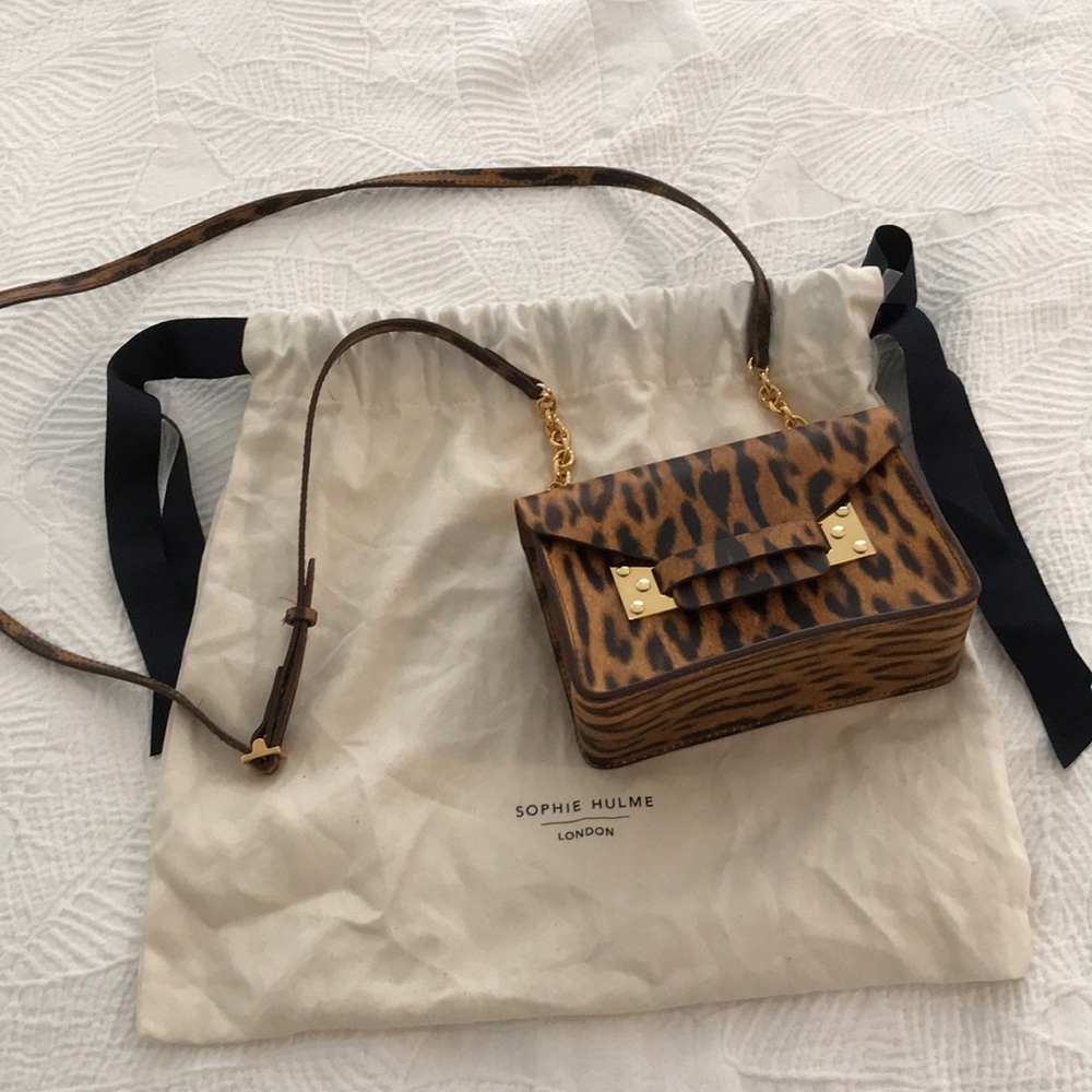 Sophie hulme small leopard print mini bag
